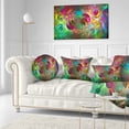 thumbnail image 3 of Designart Multi Color Fractal Glass Texture - Abstract Throw Pillow - 12x20, 3 of 5