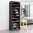 thumbnail image 1 of 10 Niveles Zapatero Portátil Ktaxon con Tapa a Prueba de Polvo, Organizador de Almacenamiento para 27 Pares de Zapatos, Ideal para Armario, Entrada o Dormitorio (Acabado Negro), 1 of 10