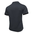 thumbnail image 5 of Yifymode Men's Classic Short Sleeve Polo Shirt, Textured Knit Contrast Collar & Cuff Regular Fit Top Dark Gray M, 5 of 6