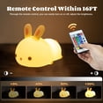 thumbnail image 3 of Lámpara YOTOZU Bunny Night Light USB recargable, 16 colores, 3 of 7