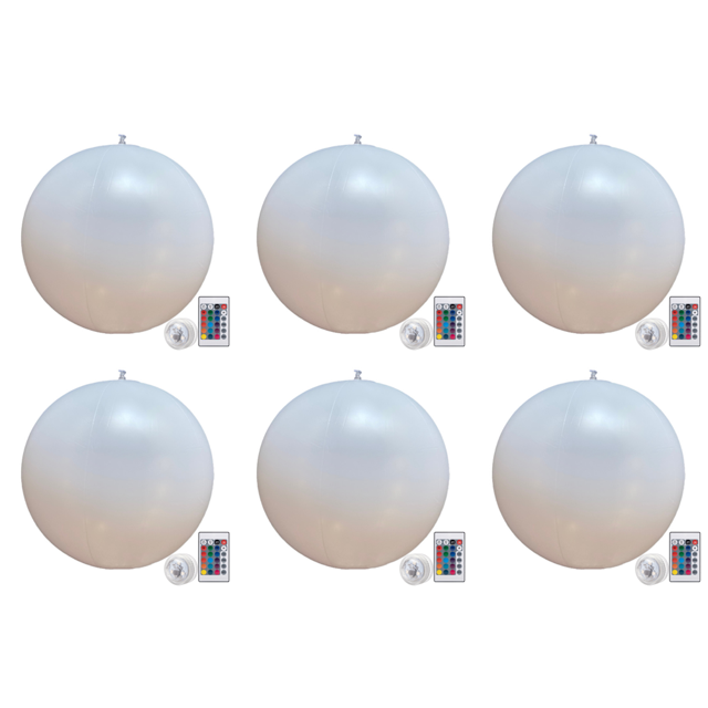 Hinchable Luminosa Con Control Remoto Globo Brillante LED 16 Colores (90 Cm)