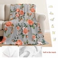 thumbnail image 5 of Red Rose Blanket Soft Cozy Warm Throw Blanket for Couch, Plush Fuzzy Flannel Fleece Blankets for Sofa, Farmhouse Romantic Botanical Floral Vines Bed Blankets Lightweight Gifts for Women, 50"x80", 5 of 9