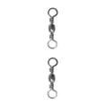 thumbnail image 2 of Eigraketly Paquete de 100 conectores giratorios de acero al carbono para pesca, agua salada Flexible, anillo de 12-27mm, accesorios para anzuelos, Blanco Talla 12 2piezas, 2 of 6