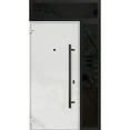 thumbnail image 5 of Front Exterior Prehung Steel Door / Deux 6072 Black Enamel / Side and Top Exterior Window Sidelite / Entry Metal Modern Painted W36+16" x H80+16" Right hand Inswing, 5 of 6