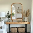 thumbnail image 5 of LuxenHome Horizon Arch Wooden 23.6" W x 39.6" H Wall Mirror with Legs, 5 of 11