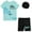 Mint Green, variant on Piomll Boy's Swimsuits Toddler 3 Pcs Short Sleeve Shirt Trunks Rash Guard Bathing Suit