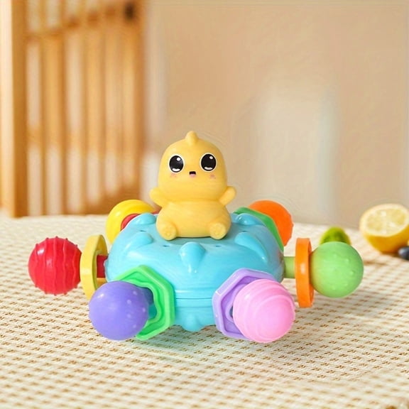 Partheme Novelty Toys Multisensory Textured Grasp Sphere With Rotation And Gentle Rattle Sounds