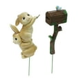 thumbnail image 4 of Buzón de agua Pascua Stakes de jardín de jardín Estatuas de conejo decoración decorativa de floos de diy artesanías para bonsai para el patio del, 4 of 8