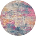 thumbnail image 3 of Nourison Passion Ivory/Multi 8' x Round Area Rug, Painterly, Boho, Bed Room, Living Room, Dining Room, Kitchen, , Easy Cleaning, Non Shedding (8' Round), 3 of 13