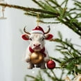 thumbnail image 4 of Lilixerw Christmas Cow Ornament,Acrylic Bull Pendant Christmas Tree Decor 2D Cow Farm Animal Christmas Tree Hanging Decorations, 4 of 4