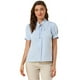 thumbnail image 1 of INSPIRE CHIC Camisa De Manga Corta Con Cuello De Lazo Para Mujer Blusa De Cuello Alto Con Encaje Frontal Con Botones Y Manga Abullonada Azul claro S, 1 of 6