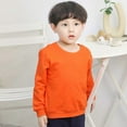 thumbnail image 3 of 2-8 Years Toddler Boys Girls Solid Pullovers Sweatshirt Long Sleeve T-Shirt Kids Cotton Crewneck Thin Tops, 3 of 3