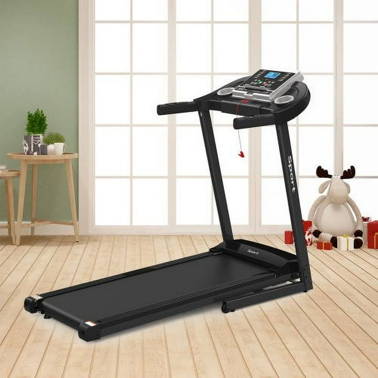 Electric Exercise Treadmills on Sale 55 x 26 x 48 Smart Folding Treadmill with MP3 Ipad Cup Holder 12 Preset Program Motorized Running