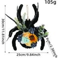 thumbnail image 2 of Halloween Spider Door Wreath with Floral Vines, Gothic Wall Hanging Home Decor, 2 of 7