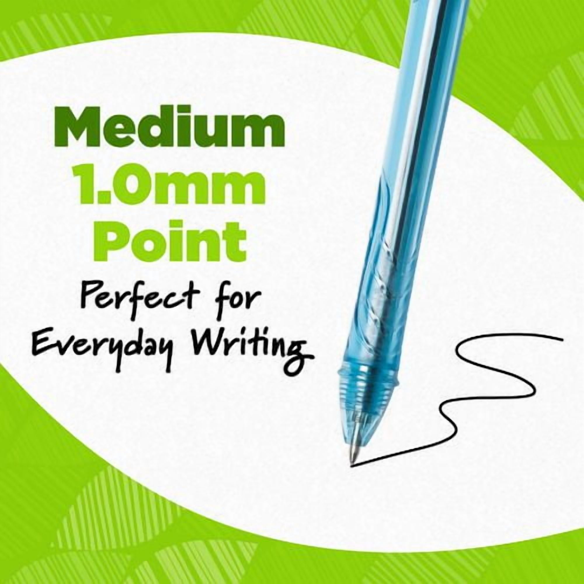 Ecolutions Gel Pen, Retractable, Medium 1 mm, Blue Ink, Blue Barrel, 4/Pack | Bundle of 10