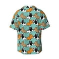 thumbnail image 2 of Xecao offers the Cute French Bulldog for Men's Casual Short-sleeved Shirt, a button-up collared shirt with a pocket, perfect for beach vacations and yacht travel in the 3X-Large size., 2 of 7