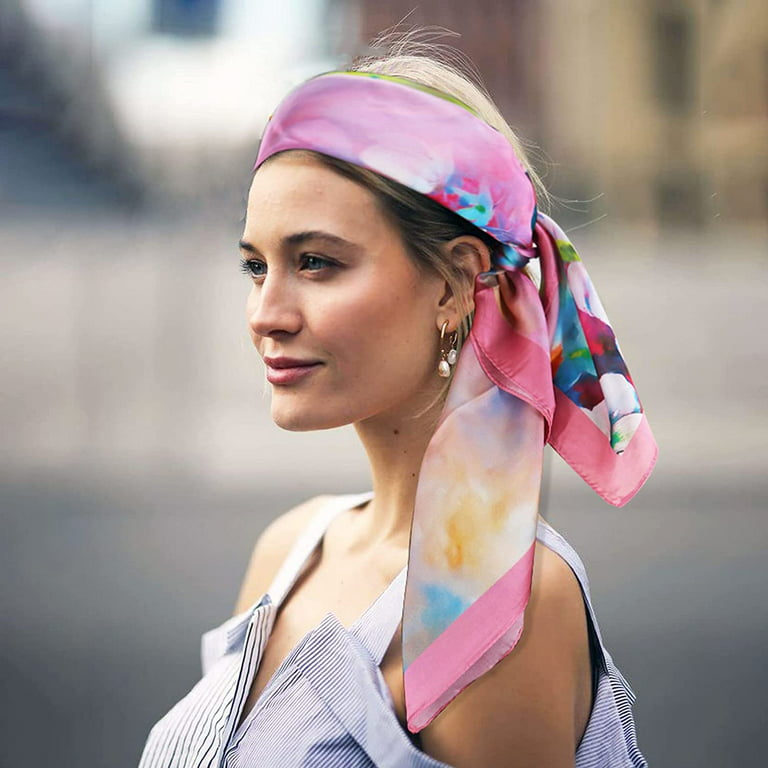 100% Mulberry Silk Women's 35Square Scarf Hair Sleeping Wrap Headscarf  AM0298