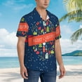 thumbnail image 3 of Kll Men'S Hawaiian Shirt Short Sleeve Button Down Beach Shirts-Merry Christmas 1, 3 of 7