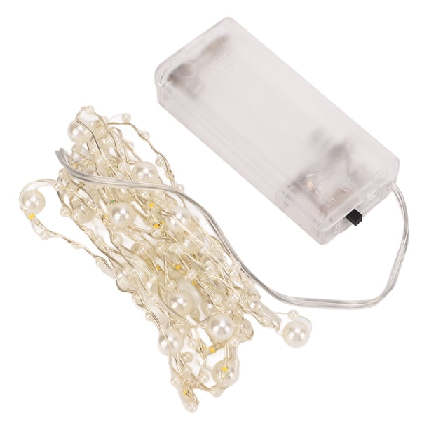 Guirnalda De Luces LED, Perlas Blancas, Atractivo Decorativo De Bajo Voltaje Para Decoración De Bodas