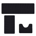 thumbnail image 1 of Feltree 3-Piece Foam Bath Mat Set with Latex Non-Slip Dots, Thick Water-Absorbent Rugs for Bathroom, Machine Washable and Quick-Drying, 1 of 8