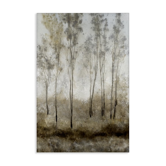 Stupell Industries Subtle Woodland Shimmering Light Landscape & Nature Painting Wrapped Canvas Canvas Art Print Wall Art, 16 x 24