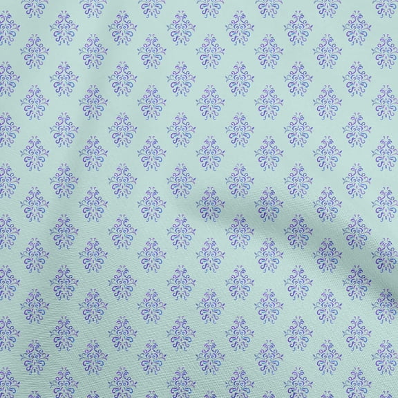 oneOone Georgette Viscose Bluish Violet Fabric Block Sewing Craft Projects Fabric Prints By Yard 42 Inch Wide-XT