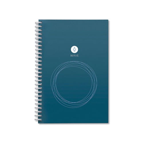 Wave Smart Reusable Notebook Dotted Rule, Blue Cover, 8.9 x 6, 40 Sheets
