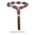 thumbnail image 2 of Women Western Belts Vintage Cow Rivet Leather Belt Y2k Punk Waist Belt Versatile Belt for Jeans Dress Pants, 2 of 7