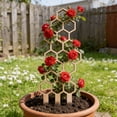 thumbnail image 3 of zhangmingg Geometric Design Rattan for Indoor Small Wooden Potted Secure Vines with Proof Layer, 3 of 4