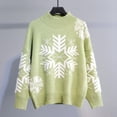 thumbnail image 2 of Viikei Womens Plus Sweaters Turtleneck Sweaters for Women Knitted Sweater Women Sweater Clearance for Women Fashion Turtleneck Loose Long Sleeve Knitwear Christmas Pullover Casual Sweater, 2 of 3