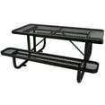 thumbnail image 4 of YYAo Portable Picnic Tables,6 ft. Rectangular Outdoor Steel Picnic Table ,BLACK with umbrella pole, 4 of 6