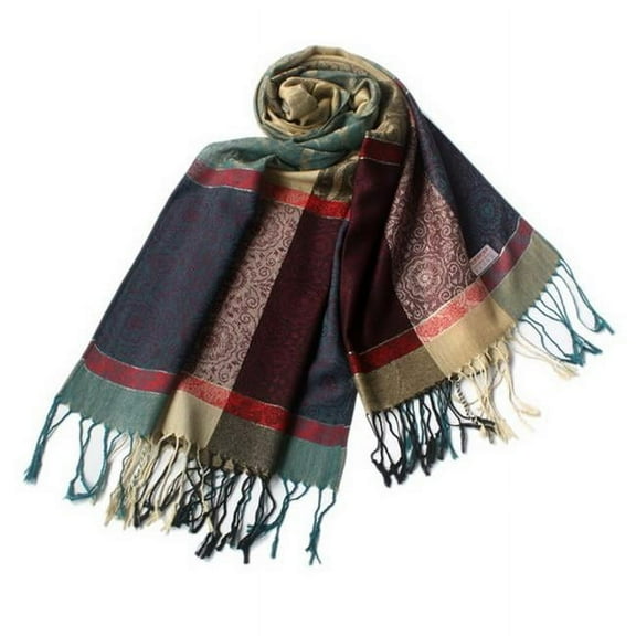 Pa-a13-2 Fantasy Stars & Flowers Fashion Revitalized Style Luxurious Silky Soft Pashmina/Shawl/Scarf