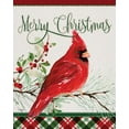 thumbnail image 2 of Mollie B. 20x24 Black Ornate Wood Framed with Double Matting Museum Art Print Titled - Merry Christmas Cardinal, 2 of 4