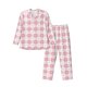 thumbnail image 1 of Balery Plaid Heart Pijama para Hombre de Dos Piezas con Manga Larga, Conjunto de Dormir y Descanso Suave con Bolsillos-Small, 1 of 7