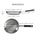 thumbnail image 3 of Sartén de acero Moven de 26 cm con Mango de neopreno, 3 of 11