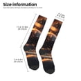 thumbnail image 2 of Rocae Abstract Glowing Wave Pattern for Novelty Casual compression Socks For Women Men Contrast Color Stockings, 2 of 6