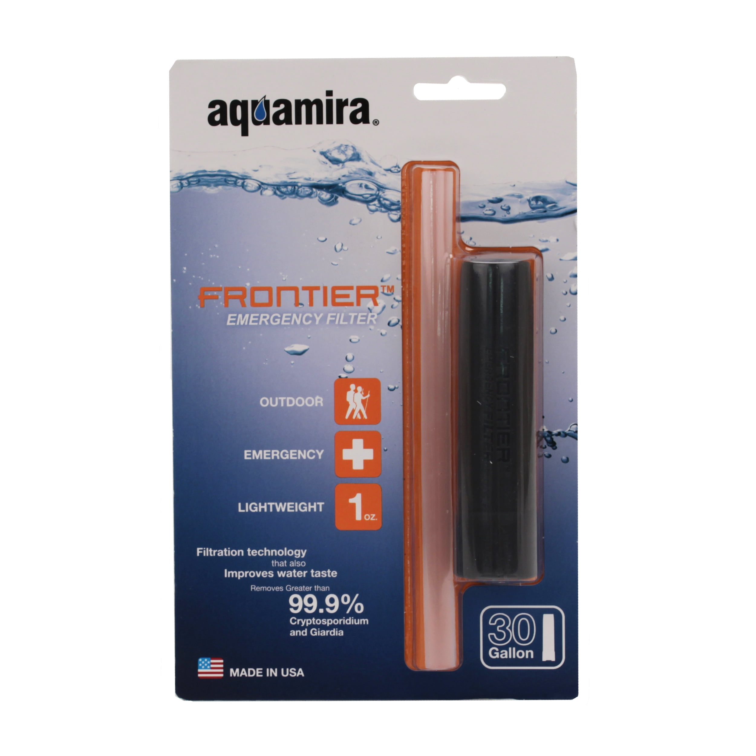 Frontier Series IV Red Line Replacement Water Filter - Virus & Bacteria Protection For Hydration Packs