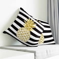 thumbnail image 3 of Pineapple Pillow Covers 20x20 Inch Decorative Throw Pillow Cover, Modern Abstract Fruits Black White Stripe Sofa Pillowcases Accent Cushion Case Home Decor Bedroom Living Room, 3 of 6