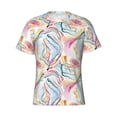 thumbnail image 4 of Vsdgher Abstract Marble Texture Print Men's Dry Fit Mesh Athletic Shirts Moisture Wicking Tennis T-Shirt Tops, 4 of 9