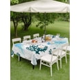 thumbnail image 4 of Outdoor Tablecloths with Umbrella Hole & Zipper, Jellyfish Coral Coastal 60 x102 Inch Rectangle Tablecloths, Nautical Summer Beach Ocean Sea Waterproof Table Cloth, Patio/Pool/Picnic Table Covers, 4 of 8