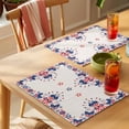 thumbnail image 4 of Independence Day Placemats Set of 8, American Flag Farmhouse Vintage Linen Non-Slip Place Mats Washable Table Mats for Kitchen Dining Table Decorations Indoor/Outdoor, 4 of 9