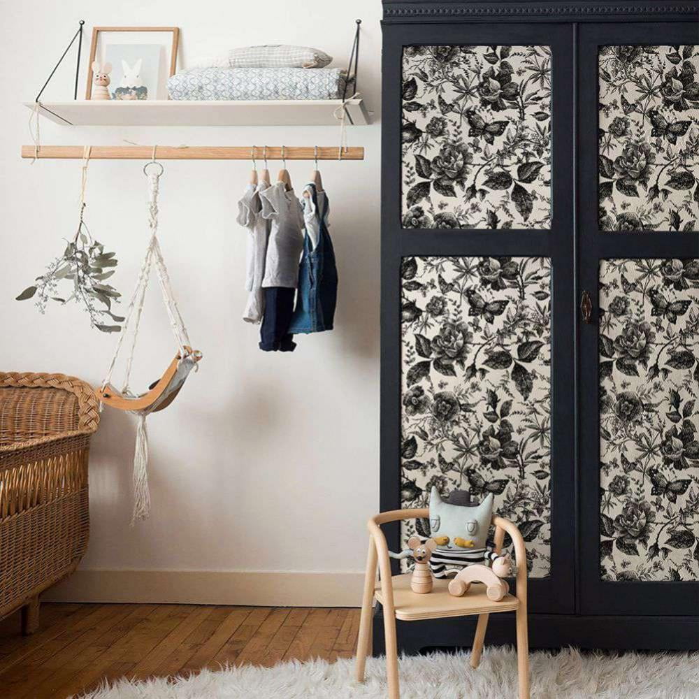 15.7" X 98.4" Floral Wallpaper Peel And Stick Wallpaper Vintage Flower Self-Adhesive Removable Decorative For Bedroom Wall Decor