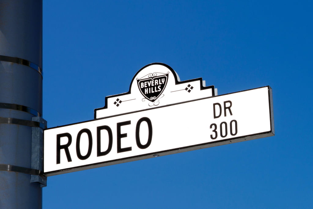 Rodeo Drive Street Sign Vintage Style Los Angeles Road Street 