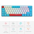 thumbnail image 1 of Teclado para juegos T60, interruptor rojo/azul, 62 teclas, teclado con cable para juegos, Mini USB con cable, 1 of 6