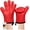 Red, variant on 2pc Silicone Oven Mitts Heat Resistant 500 Degrees,Waterproof & Non-Slip Oven Gloves with Fingers,Cotton Lined Silicone Oven Gloves Kitchen Mitts for Baking Cooking Barbecue(Green)