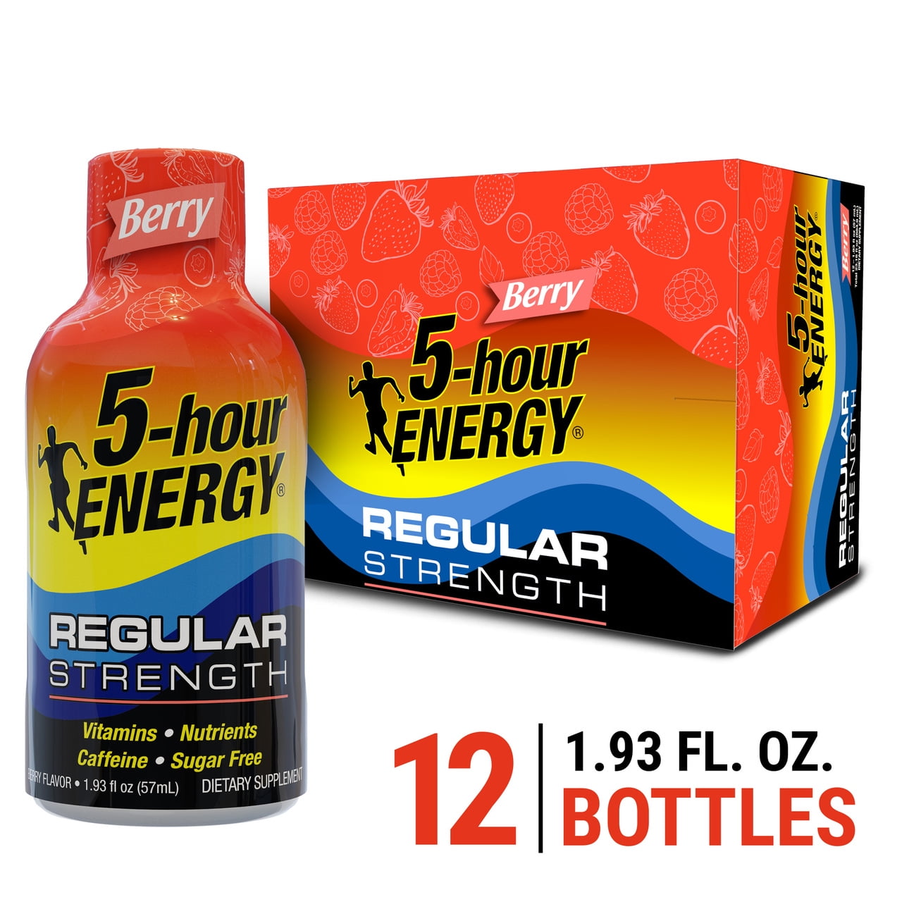 5-hour ENERGY® Shot, Regular Strength, Berry, 1.93 oz, 12 Count