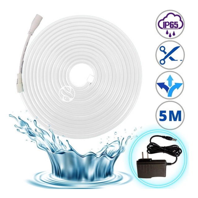 Tira led neon blanco frio flexible unicolor 5 metros con conector DOSYU DY-YL08E