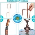 thumbnail image 6 of MUMTOP Bird Baths for Outdoors, Glass Birdbaths Outdoor Garden Birdfeeder with Metal Stake Bowl with Stake for Garden Yard Decor Blue, 6 of 7