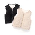 thumbnail image 6 of Odeerbi Teen Boys Girls Quilted Puffer Vest Fall Winter Thermal Gilet Down Vest Kids Cotton Inner Wear Thick Plush Sleeveless Jacket Coat Outerwear Teen Clothes Black, 6 of 6
