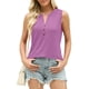 thumbnail image 2 of Camisas para adolescentes,Blusa sin mangas con cuello en V para mujer, con botones en el bajo, estilo informal, suave, ideal para uso diario y en casa, sopatenor, 2 of 9